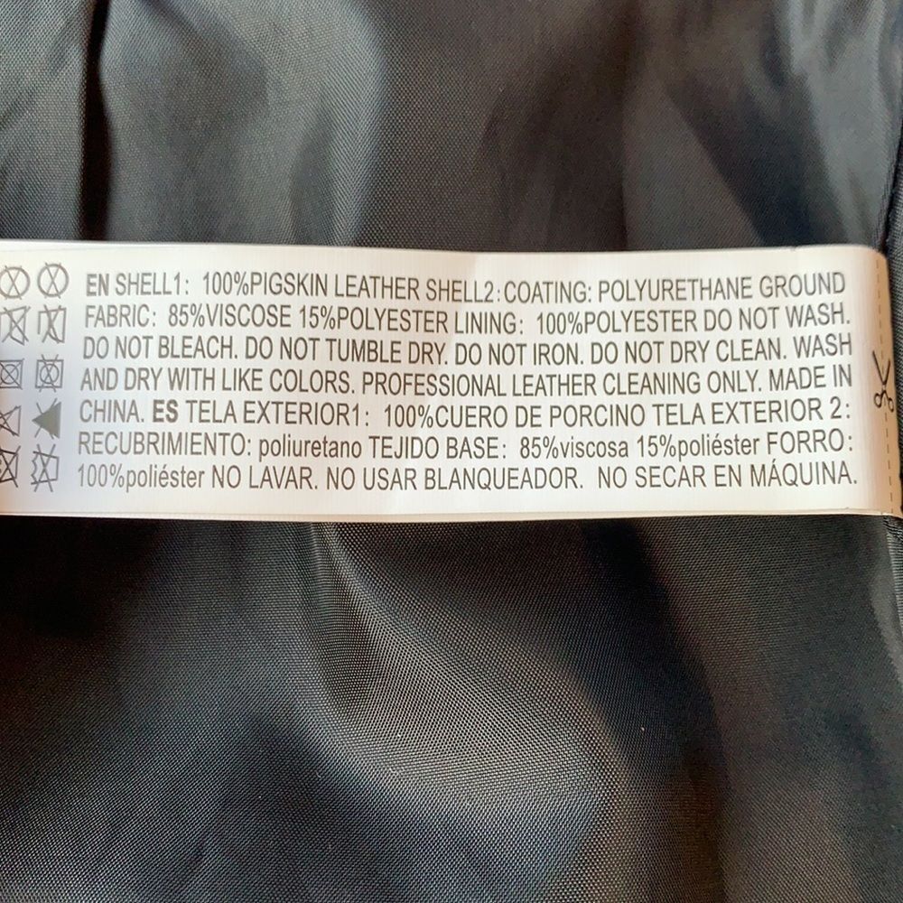 Forever 21 Button-Front Black Mini Skirt Faux leather / suede patchwork Size 26 - Picture 7 of 7